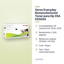 XEROX EVERYDAY REMANUFACTURED TONER PARA HP 05A CE505A - características principales