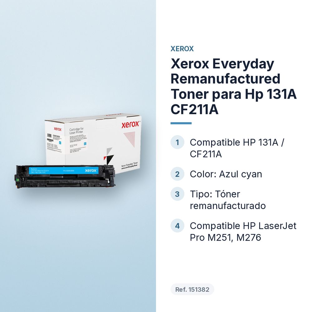 XEROX EVERYDAY REMANUFACTURED TONER PARA HP 131A CF211A - características principales