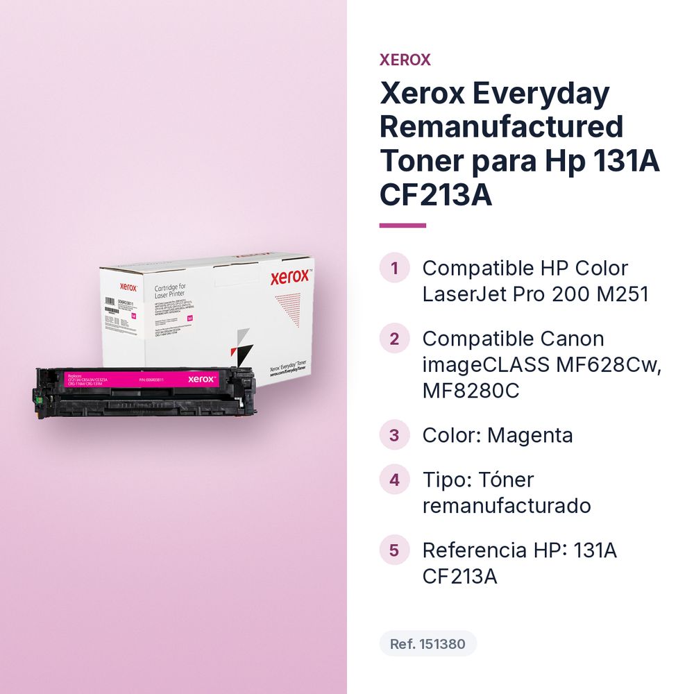 XEROX EVERYDAY REMANUFACTURED TONER PARA HP 131A CF213A - características principales