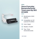 XEROX EVERYDAY REMANUFACTURED TONER PARA HP 26X CF226X - características principales