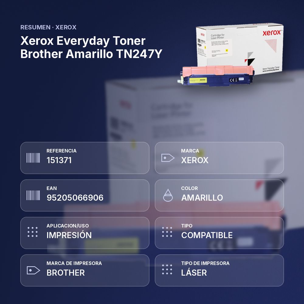 XEROX EVERYDAY TONER BROTHER AMARILLO TN247Y - resumen de atributos