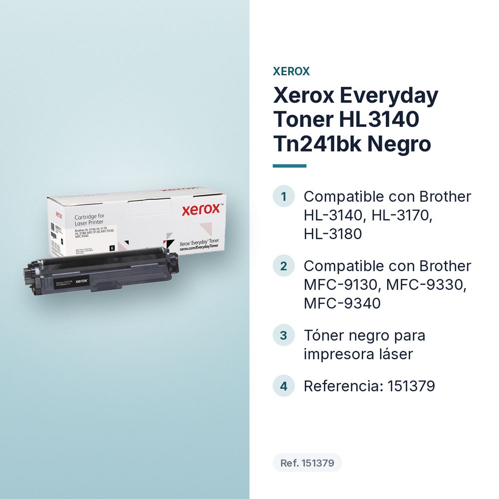 XEROX EVERYDAY TONER HL3140 TN241BK NEGRO - características principales