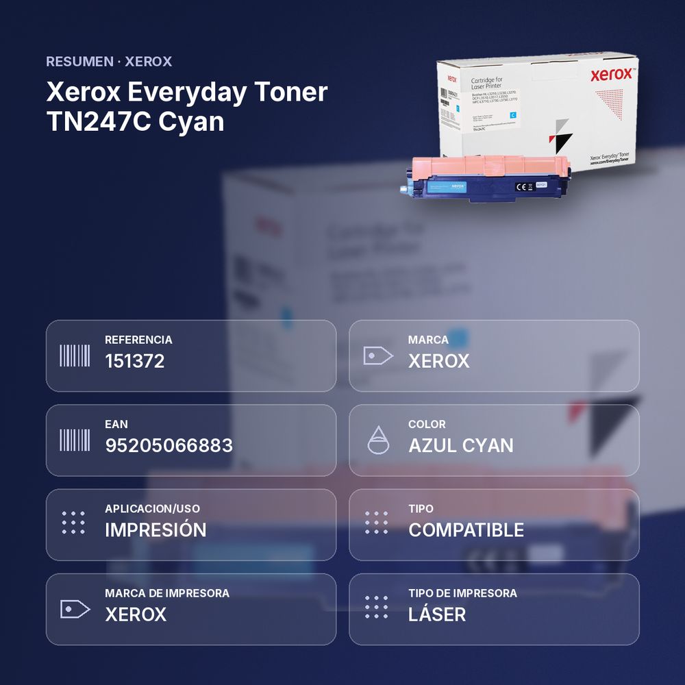 XEROX EVERYDAY TONER TN247C CYAN - resumen de atributos