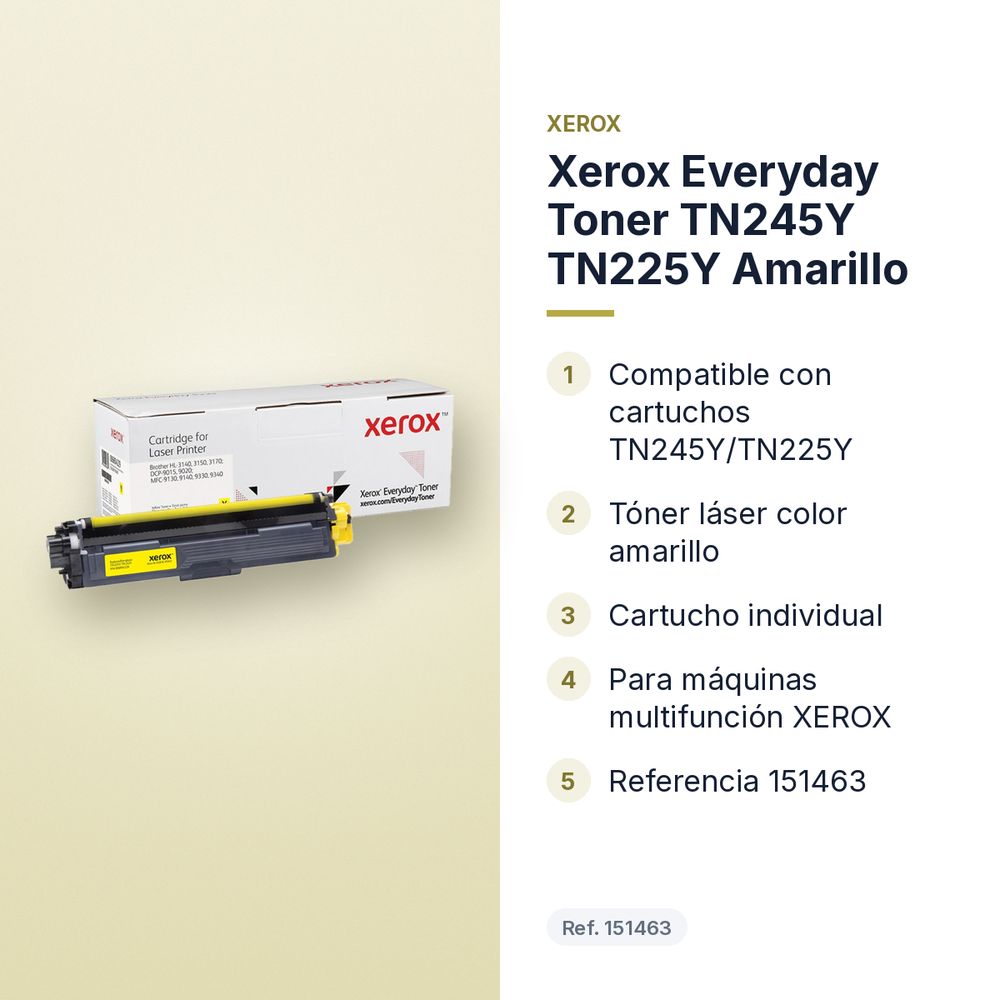 XEROX EVERYDAY TONER TN245Y TN225Y AMARILLO - características principales