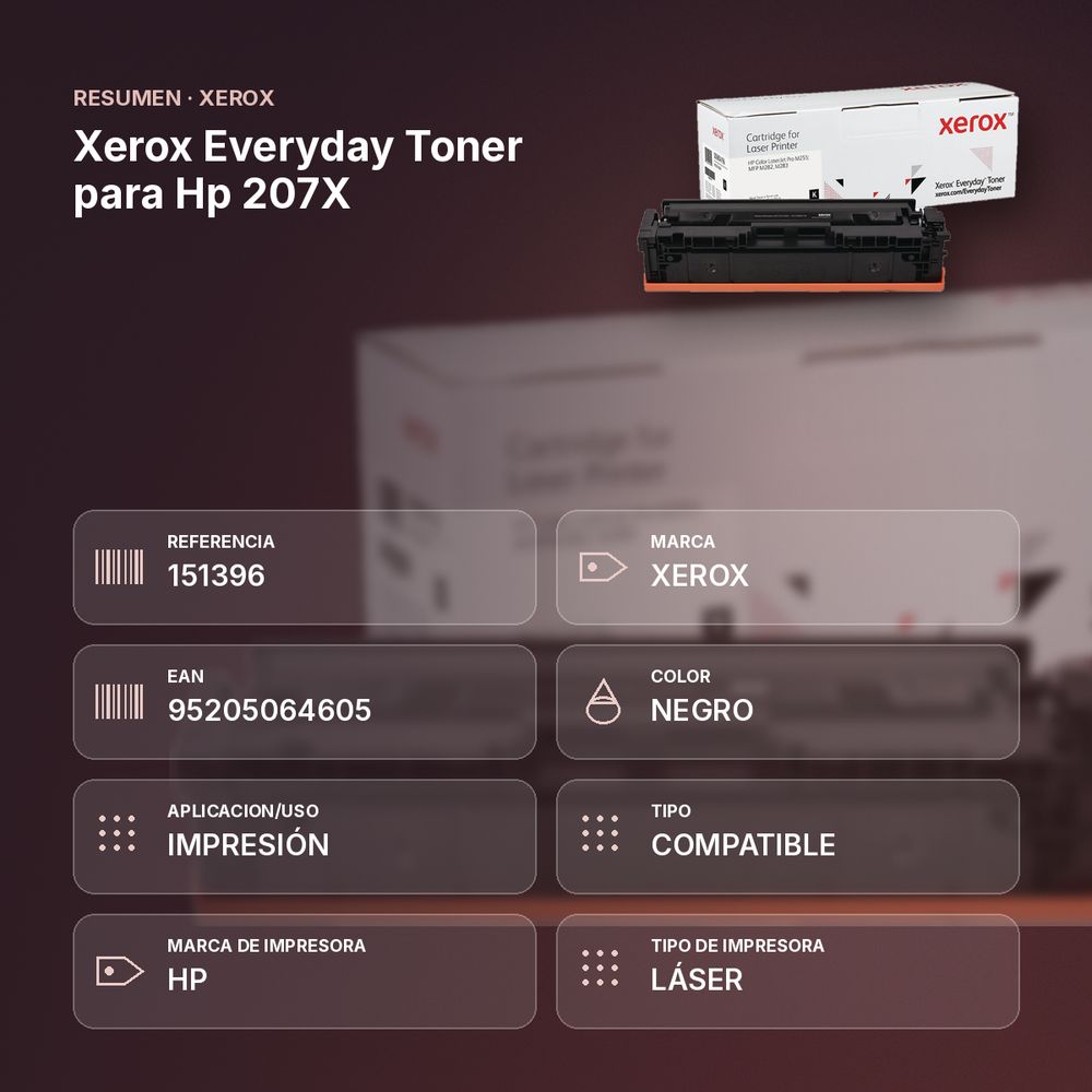 XEROX EVERYDAY TONER PARA HP 207X  - resumen de atributos