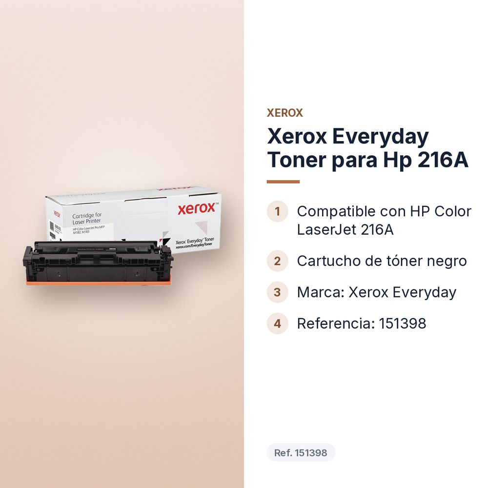 XEROX EVERYDAY TONER PARA HP 216A - características principales