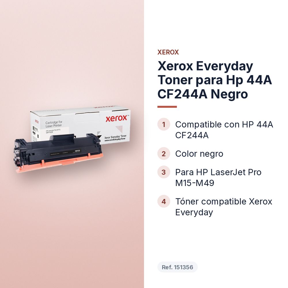 XEROX EVERYDAY TONER PARA HP 44A CF244A NEGRO - características principales