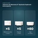 TALONARIO DE ALBARANES 4º APAISADO DUPLICADO AUTOCOPIANTE - formato de venta: paquete de 5, caja de 60