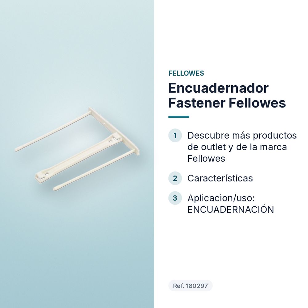 ENCUADERNADOR FASTENER FELLOWES - características principales