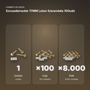 ENCUADERNADOR 17MM LATON S/ARANDELA 100UDS - formato de venta: caja de 100, palé de 8000