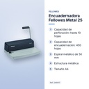 ENCUADERNADORA FELLOWES METAL 25 - características principales