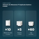 TALONARIO DE ALBARANES 4º DUPLICADO QUÍMICO CATALÁN - formato de venta: paquete de 5, caja de 60