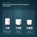 TALONARIO DE ALBARANES 4º NATURAL DUPLICADO AUTOCOPIANTE - formato de venta: paquete de 10, caja de 60