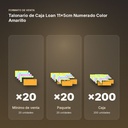 TALONARIO DE CAJA LOAN 11X5CM NUMERADO COLOR AMARILLO - formato de venta: paquete de 20, caja de 200