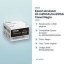 EPSON ACULASER AL-M200DN/MX200DW TONER NEGRO - características principales