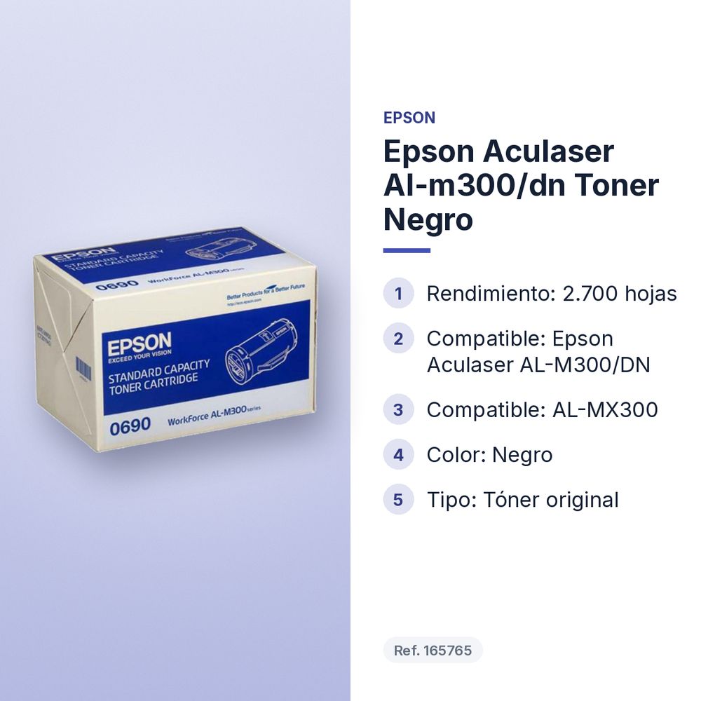 EPSON ACULASER AL-M300/DN  TONER NEGRO - características principales