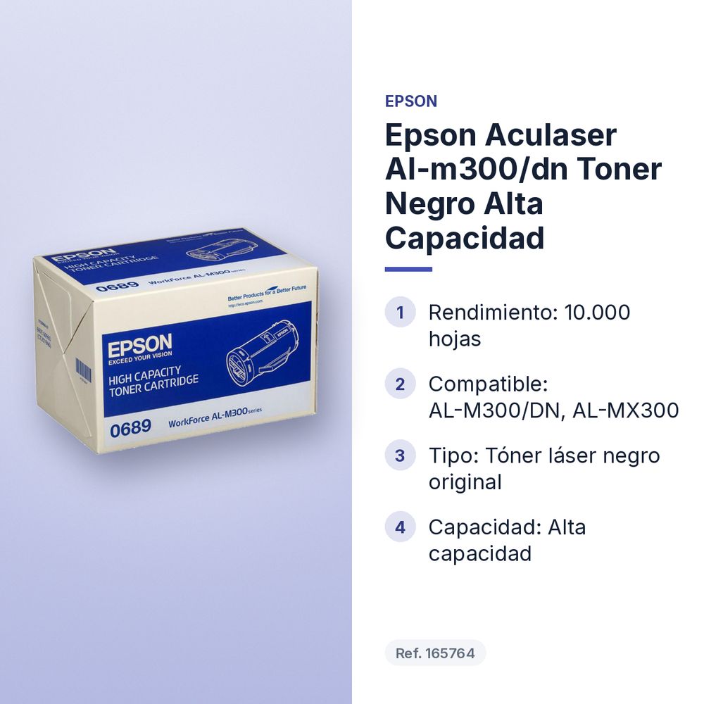 EPSON ACULASER AL-M300/DN TONER NEGRO ALTA CAPACIDAD - características principales