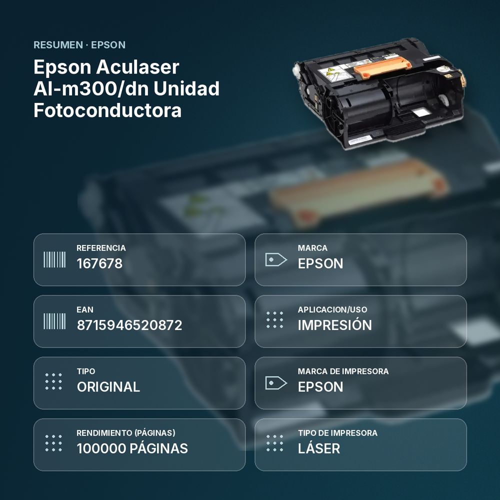 EPSON ACULASER AL-M300/DN UNIDAD FOTOCONDUCTORA - resumen de atributos
