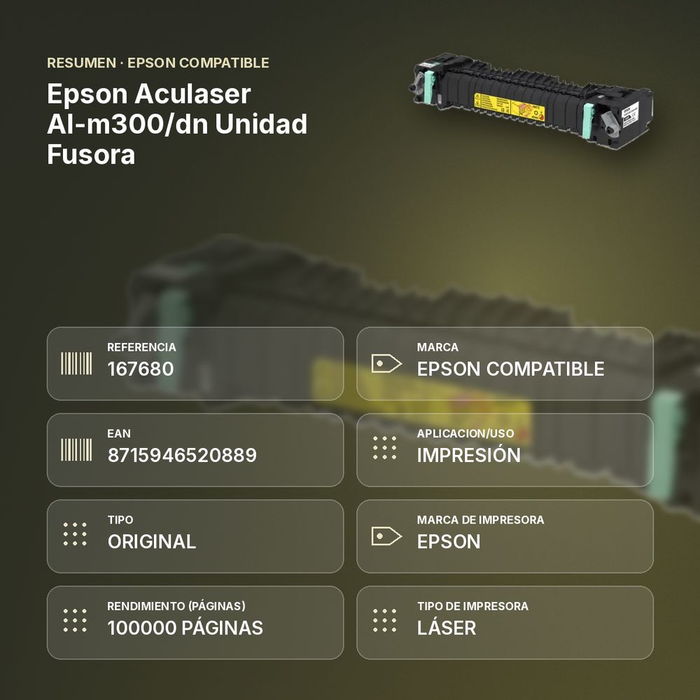 EPSON ACULASER AL-M300/DN UNIDAD FUSORA - resumen de atributos