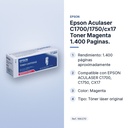 EPSON ACULASER C1700/1750/CX17 TONER MAGENTA 1.400 PAGINAS. - características principales