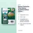 EPSON CARTUCHO CIAN STYLUS SX420W/425W/ OFFICE BX305F/320FW - características principales