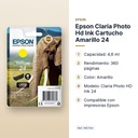 EPSON CLARIA PHOTO HD INK CARTUCHO AMARILLO 24 - características principales