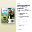 EPSON CLARIA PHOTO HD INK CARTUCHO CIAN 24XL EXPRESSION PHOTO XP-760/950 - características principales