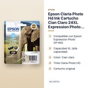 EPSON CLARIA PHOTO HD INK CARTUCHO CIAN CLARO 24XL EXPRESSION PHOTO XP-950 - características principales