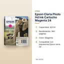 EPSON CLARIA PHOTO HD INK CARTUCHO MAGENTA 24 - características principales