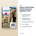 EPSON CLARIA PHOTO HD INK CARTUCHO MAGENTA 24XL - características principales