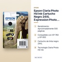 EPSON CLARIA PHOTO HD INK CARTUCHO NEGRO 24XL EXPRESSION PHOTO XP-760/950 - características principales