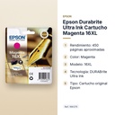 EPSON DURABRITE ULTRA INK CARTUCHO MAGENTA 16XL - características principales
