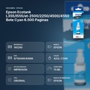 EPSON ECOTANK L355/L555/ET-2500/2250/4500/4550 BOTE CYAN 6.500 PAGINAS - resumen de atributos