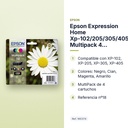EPSON EXPRESSION HOME XP-102/205/305/405 MULTIPACK 4 CARTUCHOS (K,C,M,Y)Nº18 - características principales