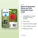 EPSON EXPRESSION HOME XP-235 CARTUCHO CYAN Nº29 - características principales