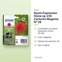 EPSON EXPRESSION HOME XP-235 CARTUCHO MAGENTA Nº 29 - características principales
