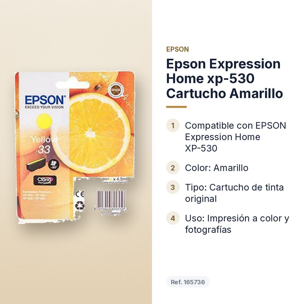 EPSON EXPRESSION HOME XP-530 CARTUCHO AMARILLO - características principales