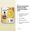 EPSON EXPRESSION HOME XP-530 CARTUCHO NEGRO Nº33 - características principales