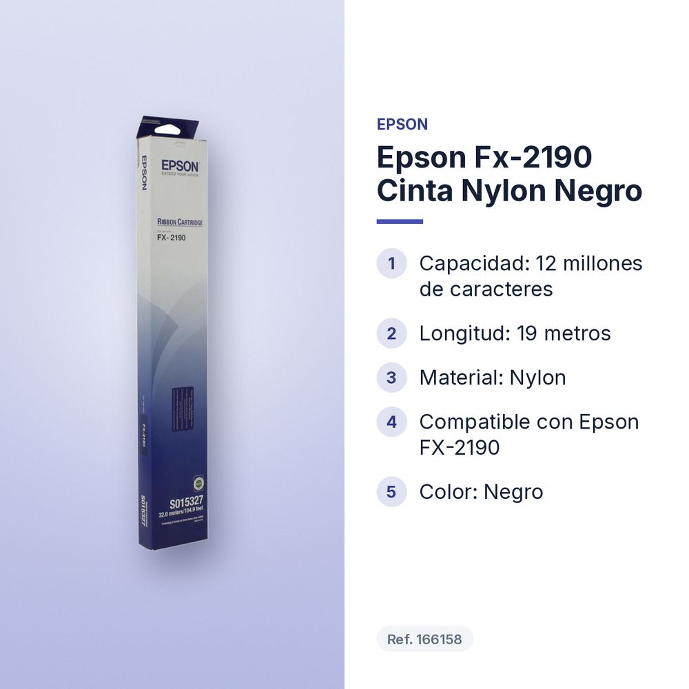 EPSON FX-2190 CINTA NYLON NEGRO - características principales