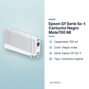 EPSON GF SERIE SC-T CARTUCHO NEGRO MATE700 ML - características principales