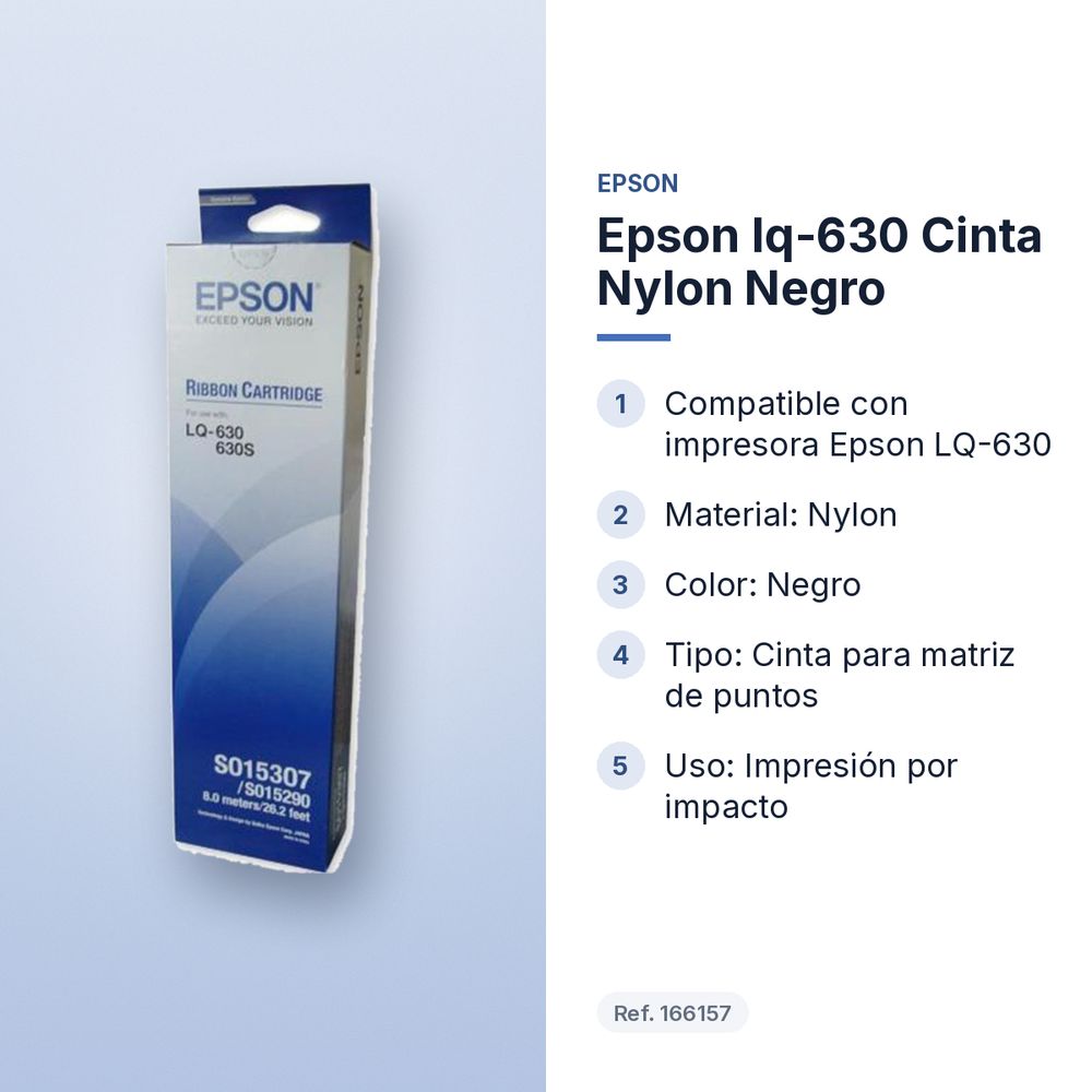 EPSON LQ-630 CINTA NYLON NEGRO - características principales