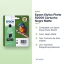 EPSON STYLUS PHOTO R2000 CARTUCHO NEGRO MATTE - características principales