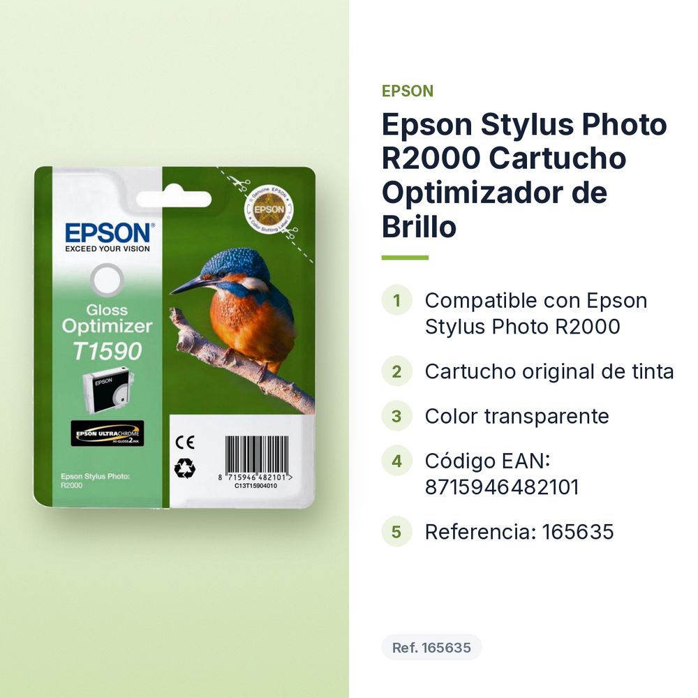 EPSON STYLUS PHOTO R2000 CARTUCHO OPTIMIZADOR DE BRILLO - características principales