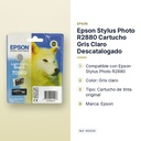 EPSON STYLUS PHOTO R2880 CARTUCHO GRIS CLARO                                                               DESCATALOGADO - características principales
