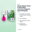 EPSON STYLUS PHOTO R-800/1800 CARTUCHO MAGENTA              DESCATALOGADO - características principales