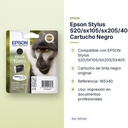 EPSON STYLUS S20/SX105/SX205/405 CARTUCHO NEGRO - características principales