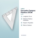 ESCUADRA CAMPUS PLASTICO 25CM - características principales