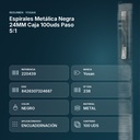 ESPIRALES METÁLICA NEGRA 24MM CAJA 100UDS PASO 5:1 - resumen de atributos