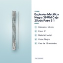 ESPIRALES METÁLICA NEGRA 36MM CAJA 25UDS PASO 5:1 - características principales