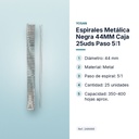 ESPIRALES METÁLICA NEGRA 44MM CAJA 25UDS PASO 5:1 - características principales